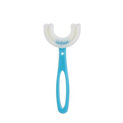 OKLUCK Children's U-Shaped Toothbrush Manual Infants Baby 2-3-6-12 Years Old Over U-Shaped in The Mouth Soft Hair Brushing, Mousse Toothpaste