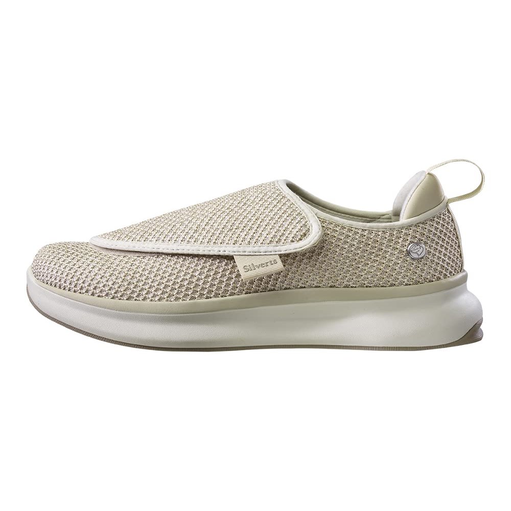 Womens Extra Wide Comfort Shoes with Easy Closures for Adjustable Fit - Oyster 11.5