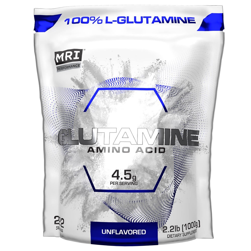 MRI Performance L-Glutamine Powder, Pure Free-Form Amino Acid for Recovery, Gut & Muscle Support, Unflavored, Easy Mix, (222 Servings)