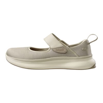 Silverts Women's Extra Wide Mary Jane Walking Shoes, Easy Touch - Oatmeal 9.5
