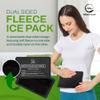 4 Pack Reusable Ice Packs for Injuries - Soft Ice Pack with Velvet Soft Fleece Fabric | Flexible Hot and Cold Gel Ice Pack Set- Cold Packs for Injuries, Knee, Back, Neck Pain - 10 x 6, Black-4Pack view 2
