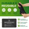 4 Pack Reusable Ice Packs for Injuries - Soft Ice Pack with Velvet Soft Fleece Fabric | Flexible Hot and Cold Gel Ice Pack Set- Cold Packs for Injuries, Knee, Back, Neck Pain - 10 x 6, Black-4Pack view 3
