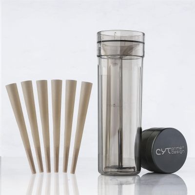 CYT PRIME DESIGN Cone Loader|King Size Pre Roll Machine|Cone Filler for PreRolled Cones Includes Six Pre Rolling Papers -Black