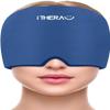 iTHERAU Migraine Relief CapMigraine Ice Head WrapHeadache Ice HatCold Therapy Headache Relief Cap for Migraine Eyes Mask Dark Blue Headache Ice Pack Stress Relief view 1
