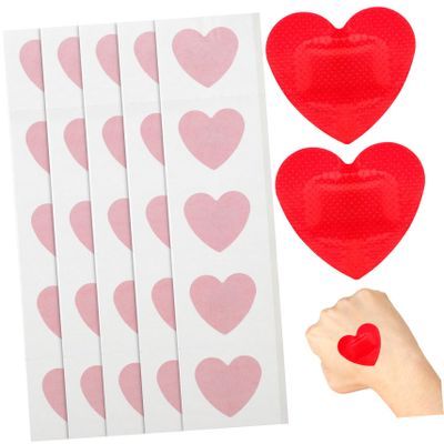 25pcs Heart Shaped Household Patches Adhesive Patches Breathable Protectors for Care Helps