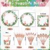 175Pcs Hawaiian Luau Party Decoration, Luau Plates and Napkins Party Supplies, Flamingo Disposable Paper Plates, Tropical Plates for Beach Theme Decoration, Serves 24 Guests view 2