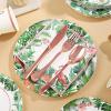 175Pcs Hawaiian Luau Party Decoration, Luau Plates and Napkins Party Supplies, Flamingo Disposable Paper Plates, Tropical Plates for Beach Theme Decoration, Serves 24 Guests view 4