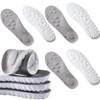4D Cloud Technology Insole, Soft Foot Protection Cloud Feeling Insole, Super Soft U-Shape Memory Foam Sports Insoles, Breathable Shock Absorption Insoles for Foot & Joint Support (Grey,US 10-11) view 1