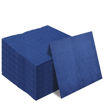 50 Pieces 3-ply Navy Blue Napkin Cocktail Napkins Beverage Napkins Dessert Napkins Disposable Paper Napkins for Wedding Birthday Party Paper Dinner Napkins navy napkins