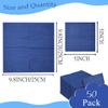 50 Pieces 3-ply Navy Blue Napkin Cocktail Napkins Beverage Napkins Dessert Napkins Disposable Paper Napkins for Wedding Birthday Party Paper Dinner Napkins navy napkins view 2