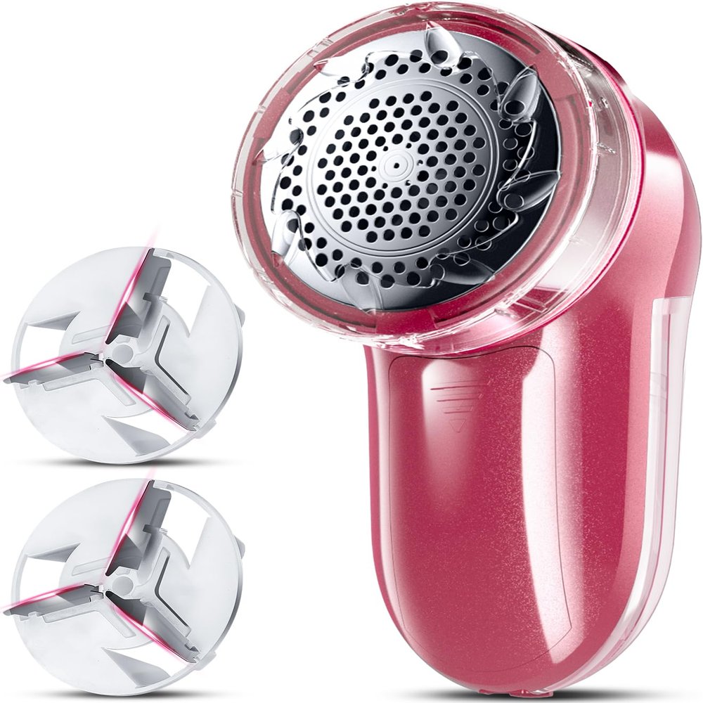 Bymore Fabric Shaver, Lint Shaver, Sweater Shaver for Clothes, Bright Red