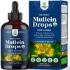 USDA Organic Mullein Drops for Lungs - Herbal Lung Detox & Cleanse with Marshmallow Root Extract & Plantain Leaf for Respiratory Lung Health - Mullein Leaf Tincture Drops for Breathing Support - 120ml view 1