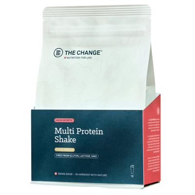 B THE CHANGE Premium Multi Protein Shake - Royal Vanilla Protein Powder with Whey Isolate - Low Calorie Meal Replacement with Excellent Muscle Support, Non-GMO, Lactose and Gluten Free