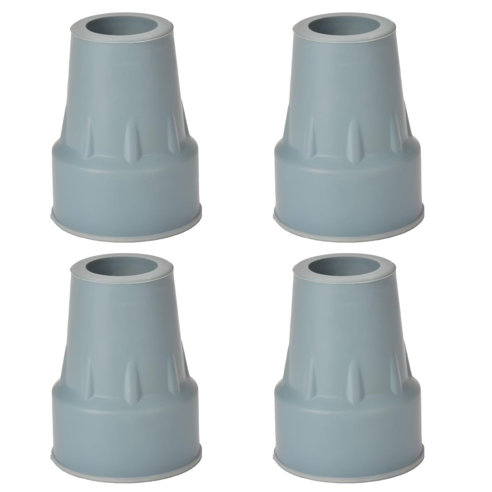 4 Pcs Crutch Tips 3/4 Inch Non Slip Walking Cane Tips Heavy Duty Crutch Feet Cap Rubber Cane Replacement Feet for Canes, Walking Sticks, Walkers