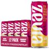 Zevia Zero Sugar Energy Drink, Peach Passionfruit, 12 oz Cans (12-Pack) Naturally Sweetened, Non-GMO Project Verified, Gluten-Free, Vegan view 1
