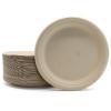 100-Pack Compostable 6 Inch Paper Plates Biodegradable Disposable Paper Plate Eco-Friendly Microwavable Small Paper Plates Natural view 1