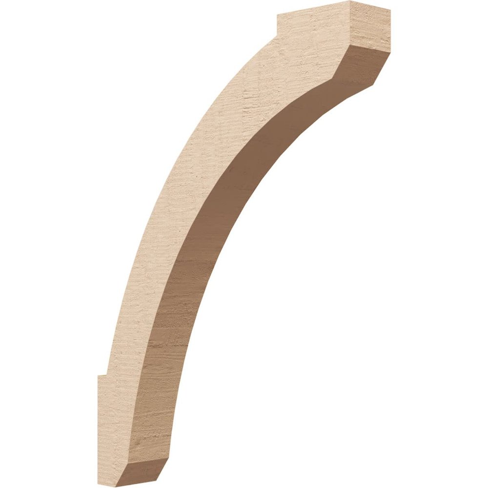 Timberthane Rough Cedar Faux Wood Lafayette Knee Brace, 3"W x 18"D x 24"H, Primed Tan