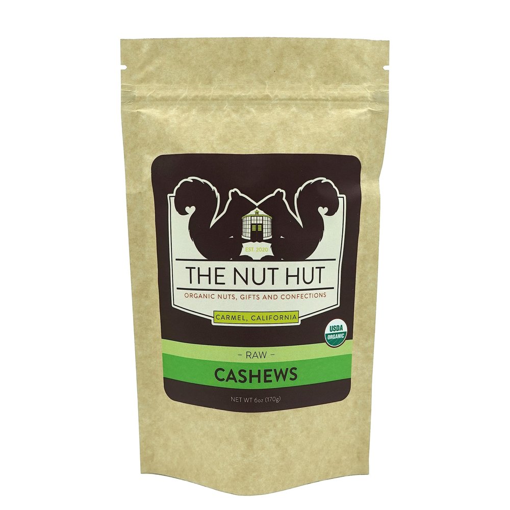 Organic Ultra Premium Raw Cashews (6 Oz Eco-Pouch) Whole Raw | Non-Gmo | Certified Organic | Small Batch | Vegan & Gluten Free