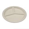 125-Pack Compostable 10 Inch 3 Compartment Eco-Friendly Disposable Paper Plate Sugarcane/Bagasse Plates Natural view 1