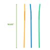 Comfy Package [Case of 6,000] 10.02"High Long Flexible Straws, Disposable Plastic Drinking Straws - Assorted Colors view 2