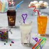 Comfy Package [Case of 6,000] 10.02"High Long Flexible Straws, Disposable Plastic Drinking Straws - Assorted Colors view 3