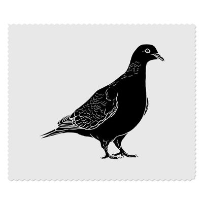 Azeeda 2 x 'Wood Pigeon Silhouette' Microfibre Lens/Glasses Cleaning Cloths (LC00020534)