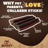 Woofley's 12 Inch Beef Collagen Sticks for Dogs (8 Count) Bully Stick Rawhide Alternative Dog Chews No Hide Bones for Medium & Large Dogs view 4