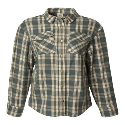 Banded Womens Backroads ShirtJac (as1, Alpha, s, Regular, Regular, Charcoal Plaid)