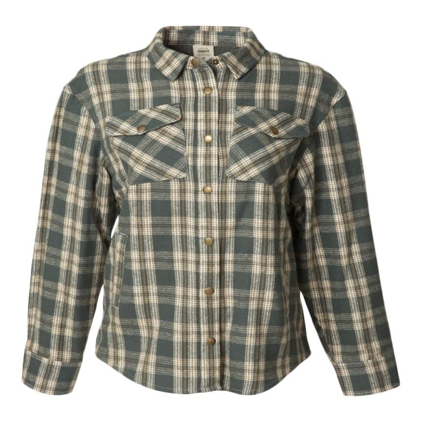 Banded Womens Backroads ShirtJac (as1, Alpha, s, Regular, Regular, Charcoal Plaid)
