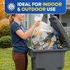 PLASTIC PRINCE 55-60 Gallon Trash Bags 1.5 Mil Fits Rubbermaid Brute Round and Square 32-55 Gallon Rollout Containers 43x47 Trash Can Liners Clear Garbage Bags 55 Gallon, Pack of 100 view 2