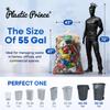 PLASTIC PRINCE 55-60 Gallon Trash Bags 1.5 Mil Fits Rubbermaid Brute Round and Square 32-55 Gallon Rollout Containers 43x47 Trash Can Liners Clear Garbage Bags 55 Gallon, Pack of 100 view 4