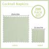 200 Pack Cocktail Napkin 2-Ply Scalloped Edged Dessert Napkins Folded 5 x 5 Inches Disposable Napkins for Dinner Wedding Birthday Party Bridal Anniversary Reception Event (Sage Green) view 2