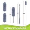 IVYROLL Duster with Extension Pole for Cleaning (2 Microfiber Heads Kit), 100" Long Feather Duster for High Ceilings with Washable Head, Cleaning Supplies for Housekeeping, Ceiling Fan, Furniture view 4