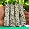 2Pcs Set Dalmatian Jasper Points, Dalmatian Jasper Wands, Jasper Crystal Points, Dalmatian Jasper Tower, Healing Crystals A+ Quality 3-4" view 1