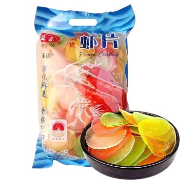 Fried Colored Shrimp Chips, Uncooked Prawn Flavor Chip,17.6 Oz Super Size,Colored Shrimp Chips Snack,(to Cook) Crispy and Delicious Shrimp Chips,for Adult and Child Vegan Snack and Cookies