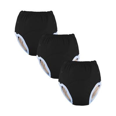 3 Pack Elderly Anti-Urine Underwear, Adult Incontinence Briefs, Post Surgery Underwear Diaper for Disabled, Washable Nappies