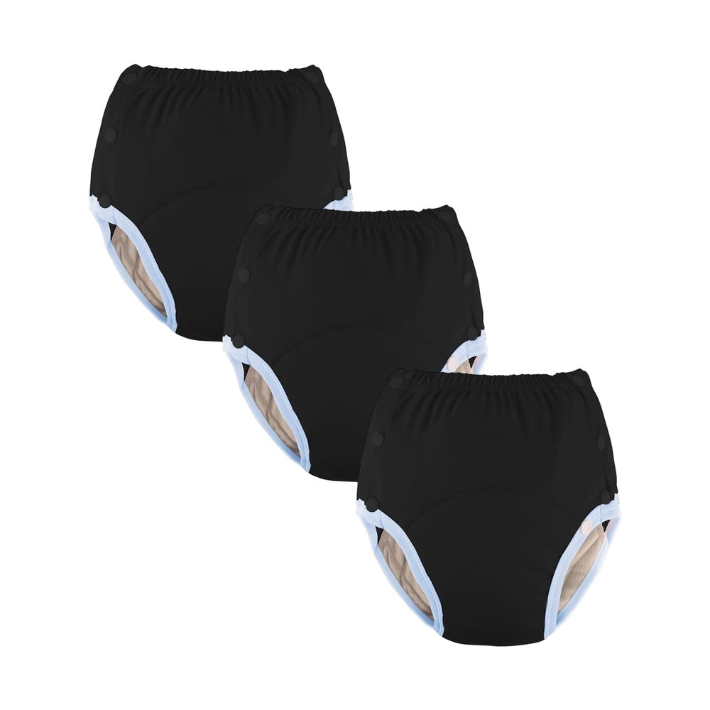 3 Pack Elderly Anti-Urine Underwear, Adult Incontinence Briefs, Post Surgery Underwear Diaper for Disabled, Washable Nappies