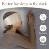 SECZIPE 100% Mulberry Silk Sleep Mask Eye Mask for Women Man with Adjustable Band, for Side Sleeper Blackout Sleep Mask for Travel Rest and Office Large Size (Taupe) view 2