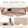 SECZIPE 100% Mulberry Silk Sleep Mask Eye Mask for Women Man with Adjustable Band, for Side Sleeper Blackout Sleep Mask for Travel Rest and Office Large Size (Taupe) view 4