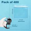 400 Packs Pill Bags 6 mil Sturdy 3x2.75 inch Pill Pouches BPA Free Seal Waterproof Handy Reusable Pill Bags for Travel Small Plastic Bags for Pill Organizer, Jewelry and Small Craft Pieces view 2