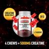 GREABBY Creatine Monohydrate Gummies - 5g Creatine Monohydrate with L-Taurine, B12, Mixed Berry Flavor, 120 Count view 4