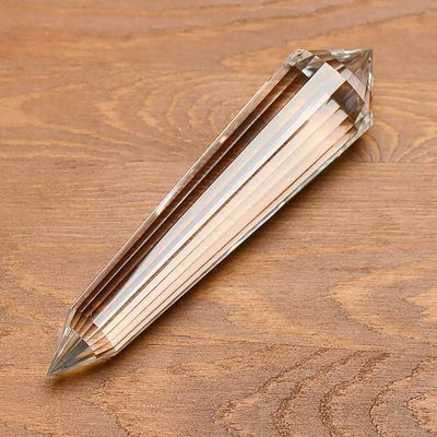 Healing Quartz 2.8-3 inches Natural Tibet Himalayan High Altitude Clear Crystal Quartz 12 & 24 Sided Facet Vogel Style Double Termination Wand Point Inspired Spiritual Reiki (24 Side)