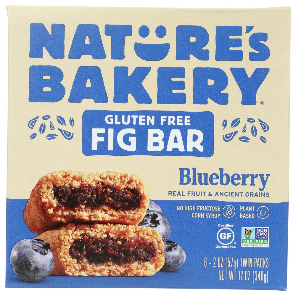 Nature's Bakery Blueberry Fig Bars, 6 Count, Vegan, Non GMO, 12 Ounces (Pack Of 6)