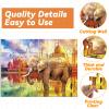 5 Packs 16 Piece Large Jigsaw Puzzles for Dementia Alzheimers Products Activities, Alzheimers Puzzles Memory Cognitive Games for Elderly Seniors with 5 Storage Bags, Gift for Elderly Adults, Animal view 3