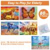 5 Packs 16 Piece Large Jigsaw Puzzles for Dementia Alzheimers Products Activities, Alzheimers Puzzles Memory Cognitive Games for Elderly Seniors with 5 Storage Bags, Gift for Elderly Adults, Animal view 4