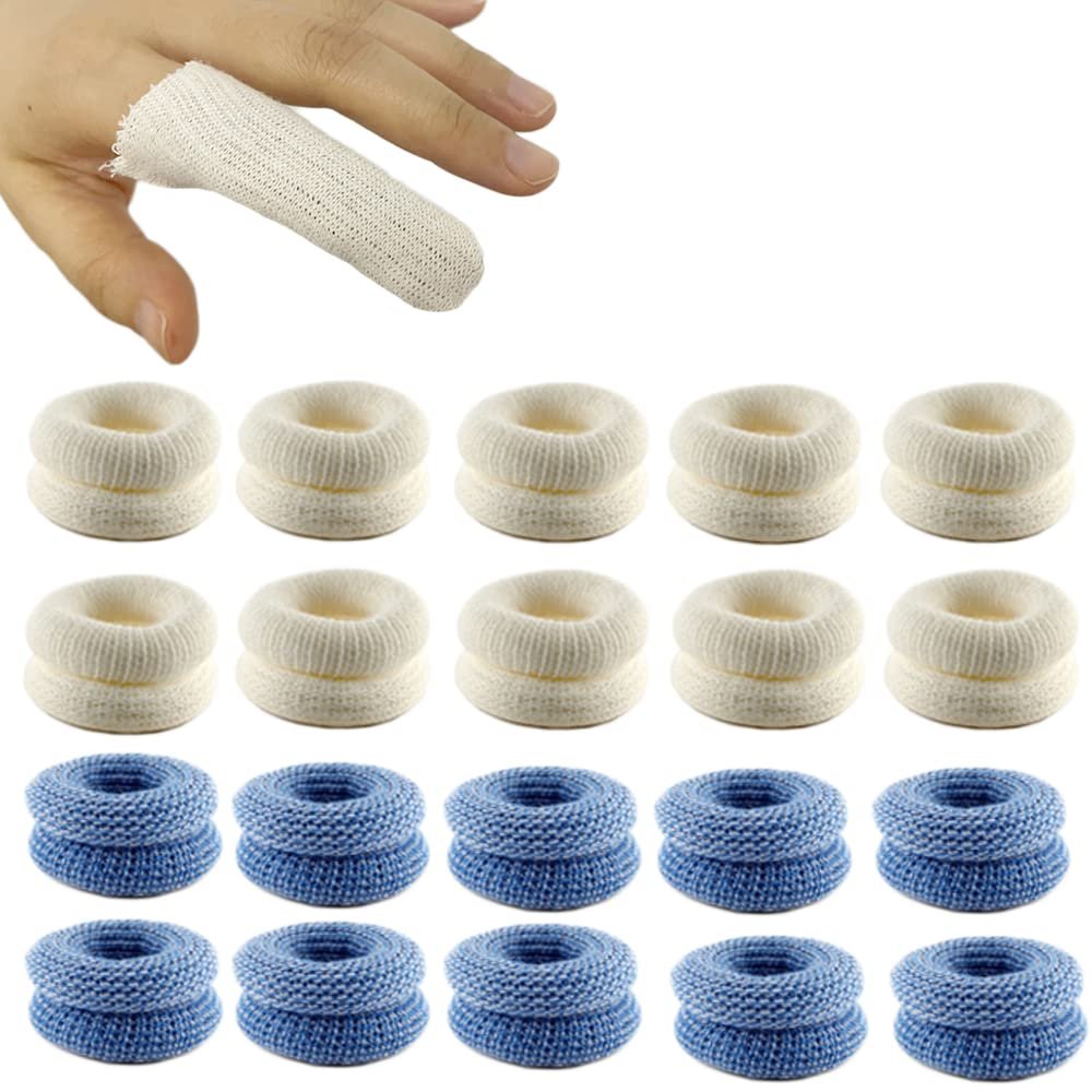 Tubular Finger Bandage Roll - Elastic Fingertips Sleeves Protector for Arthritis, Inflammation, Tendonitis Wound Dressing Supplies (20)