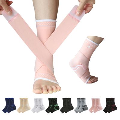 ABIRAM Ankle Brace for Women & Men, Ankle Compression Sleeve with Wrap, Foot Support Sleeve, Ankle Support for Sprained Ankle, Plantar Fasciitis Relief Socks, Achilles Tendonitis, Sports, M