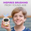 Sensory 360 Round U-Shaped Astronaut Design Mouthguard Electric Toothbrush for Kids Ages 2-7 - Automatic Memory Function - 5 Modes Toothbrush with Multiple Heads  Kids Travel Essentials (White) view 2