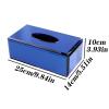 tissue box cover Exquisite and Durable Tissue Box Household Personality Fashion Glass Tissue Box Large Capacity Tissue Box Holder Decorative tissue holder (Color : Brown) view 2