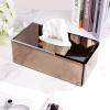 tissue box cover Exquisite and Durable Tissue Box Household Personality Fashion Glass Tissue Box Large Capacity Tissue Box Holder Decorative tissue holder (Color : Brown) view 4